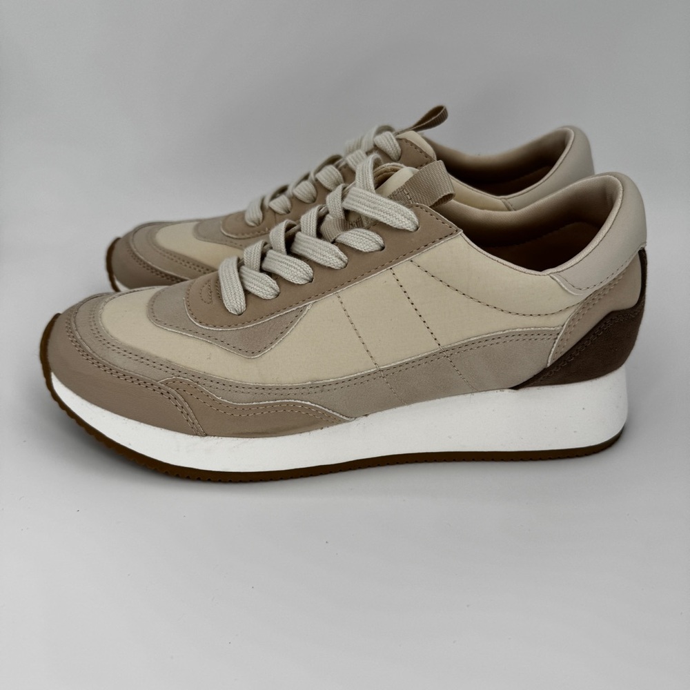 UNIVERSAL THREAD Courtney Sneakers 7.5 Light Beige Memory Foam Casual Athletic - Picture 6 of 14